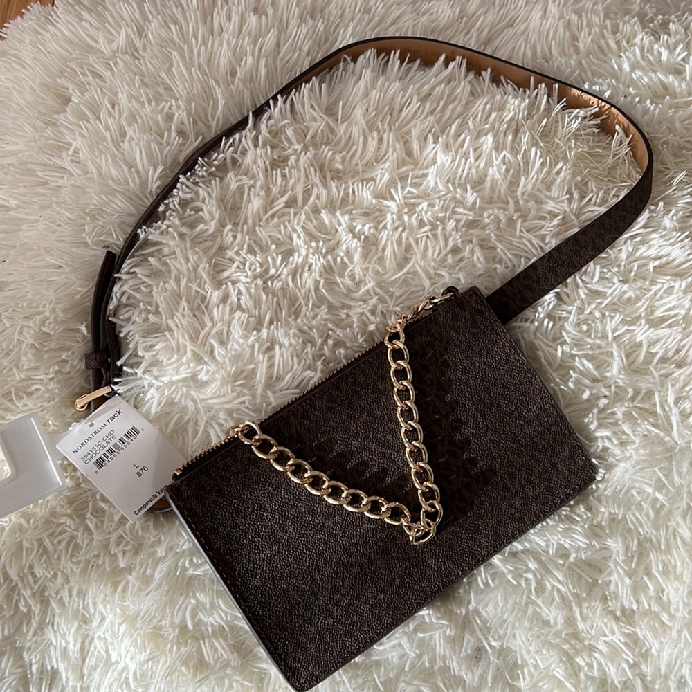 COPY - COPY - NEW Michael Kors Signature Logo Chain Belt Bag